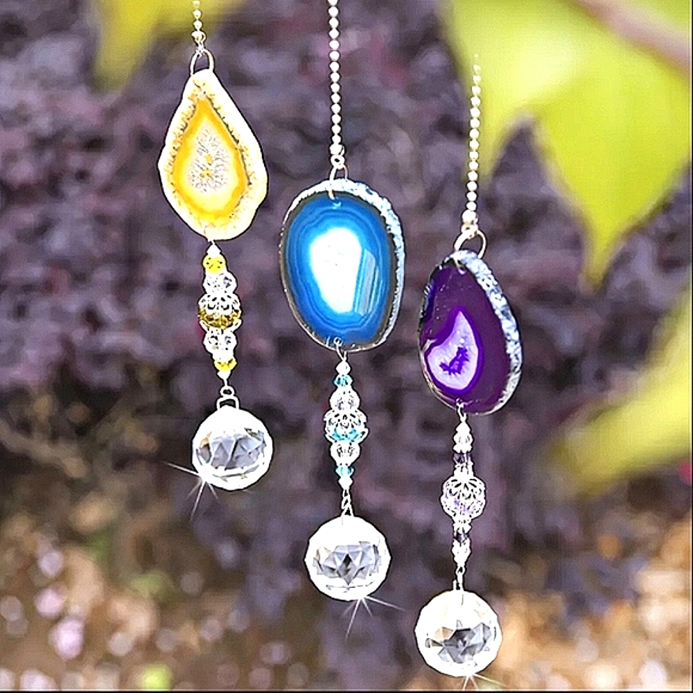 3 Pc Light Catcher Piece Rainbow Maker Crystal  Mothers Day Gift Suncatcher